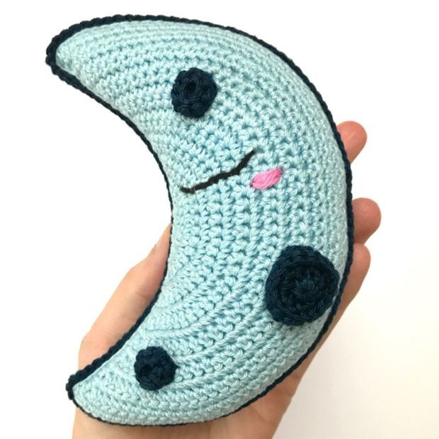 Crochet Amigurumi Pattern Femma Moon Plush Pillow