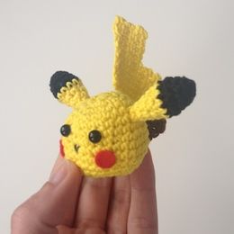 Tiny Crochet Amigurumi Pikachu Pokemon Keychain
