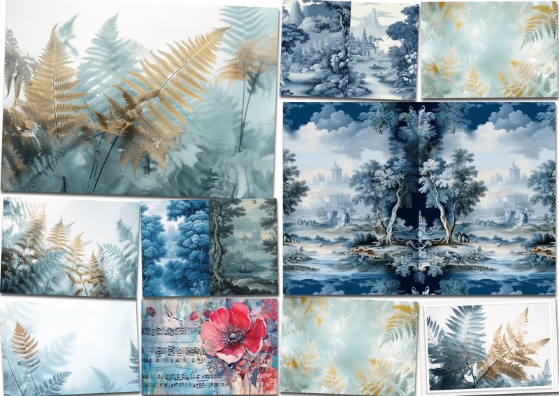 Junk Journal Page MEGA Pack - 500 Printable Junk Journal Pages Foldable A4 to A5