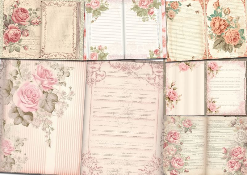 Junk Journal Page MEGA Pack - 500 Printable Junk Journal Pages Foldable A4 to A5