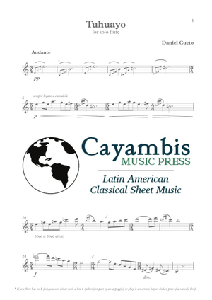 TUHUAYO for solo flute