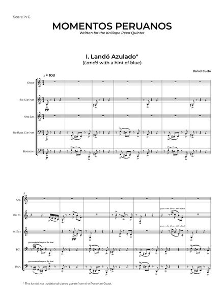 MOMENTOS PERUANOS for reed quintet