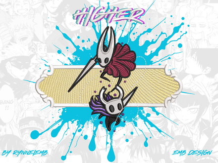 HOLLOWNIGHT X SILKSONG DOS FORMATO EMB 2 TAMAÑOS 19X16 CM Y 16X13 CM