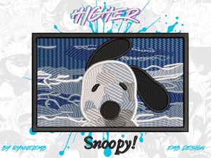 SNOOPY ART 15X10 CM EMB EDITABLE.