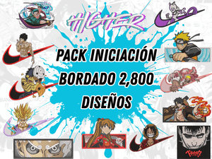 Paquete de 2,800 diseños para bordado. Anime, disney, cartoon y autos. (CLICK PARA VER EL CONTENIDO)