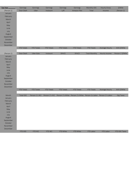 Income &amp; Expenses Worksheet