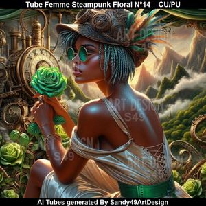 SAD - Tube Femme Steampunk Floral N°14