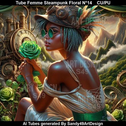 SAD - Tube Femme Steampunk Floral N°14