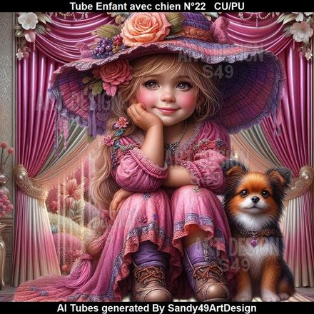 SAD - Tube Enfant avec chien N°22