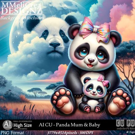 MMD - AI - CU Panda Mum &amp; Baby