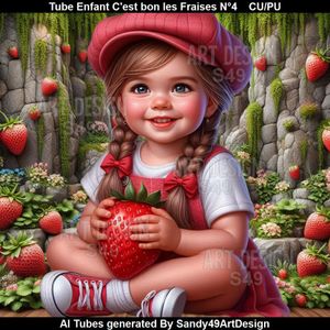 SAD - Tube Enfant C&#x27;est bon les Fraises N°4