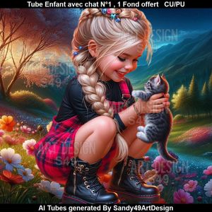 SAD - Tube Enfant avec chat N°1