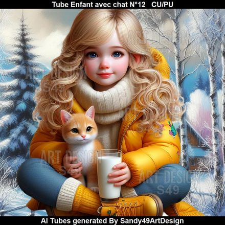 SAD - Tube Enfant avec chat N°12