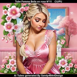 SAD - Tube Femme Belle en rose N°11