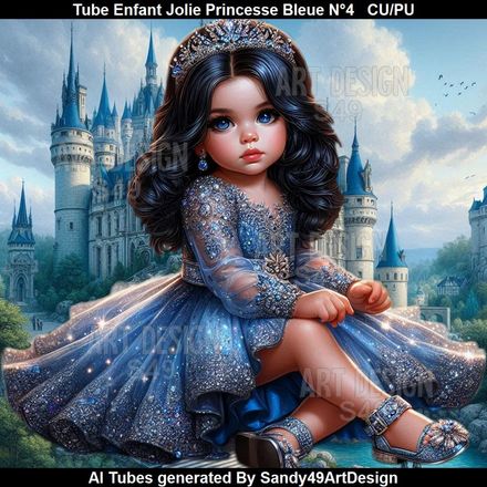 SAD - Tube Enfant Jolie Princesse Bleue N°4
