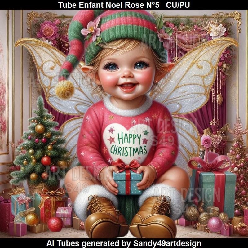SAD - Tube Enfant Noel Rose N°5