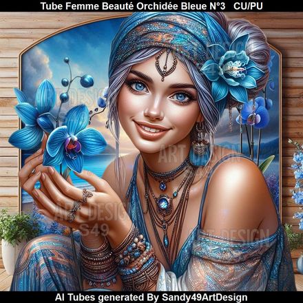 SAD - Tube Femme Beauté Orchidée Bleue N°3