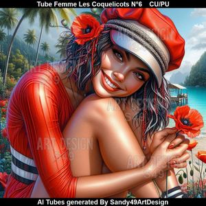 SAD - Tube Femme Les Coquelicots N°6