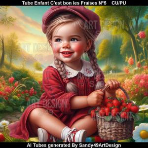 SAD - Tube Enfant C&#x27;est bon les Fraises N°5
