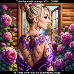 SAD - Tube Femme Printemps N°28