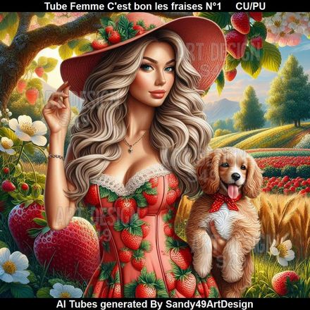 SAD - Tube Femme C&#x27;est bon les fraises N°1