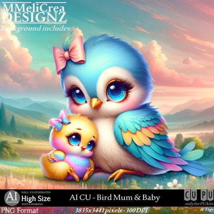 MMD - AI - CU Bird Mum &amp; Baby