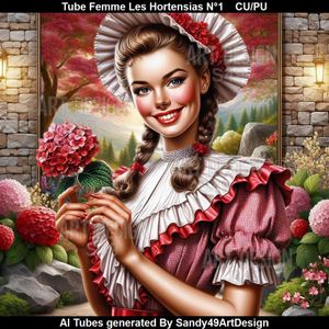 SAD - Tube Femme Les Hortensias N°1