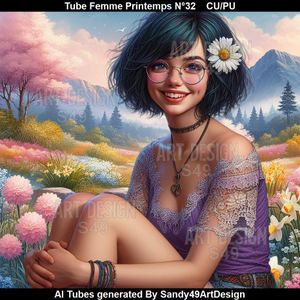 SAD - Tube Femme Printemps N°32