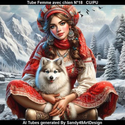 SAD - Tube Femme avec chien N°18