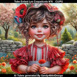 SAD - Tube Enfant Les Coquelicots N°6