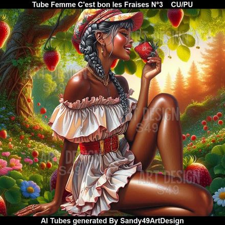 SAD - Tube Femme C&#x27;est bon les fraises N°3