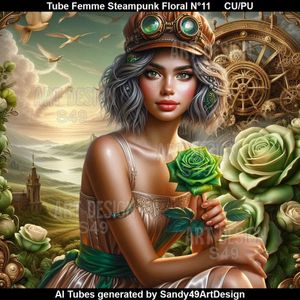 SAD - Tube Femme Steampunk Floral N°11