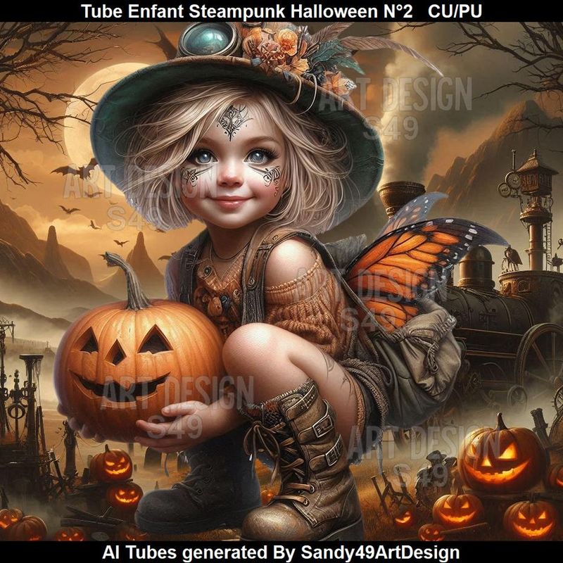 SAD - Tube Enfant Steampunk Halloween  N°2