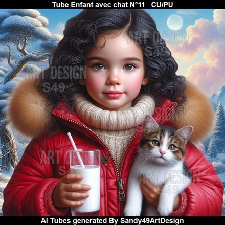 SAD - Tube Enfant avec chat N°11