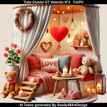SAD - Tube Cluster Saint Valentin N°3