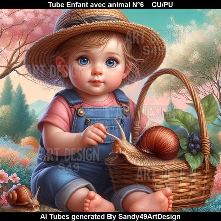 SAD - Tube Enfant avec animal N°6
