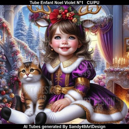 SAD - Tube Enfant Noel Violet N°1