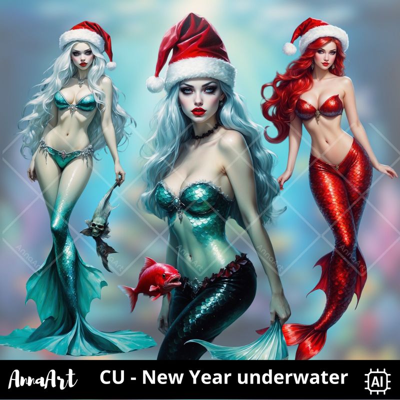 AArt New Year underwater