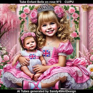SAD - Tube Enfant Belle en rose N°3