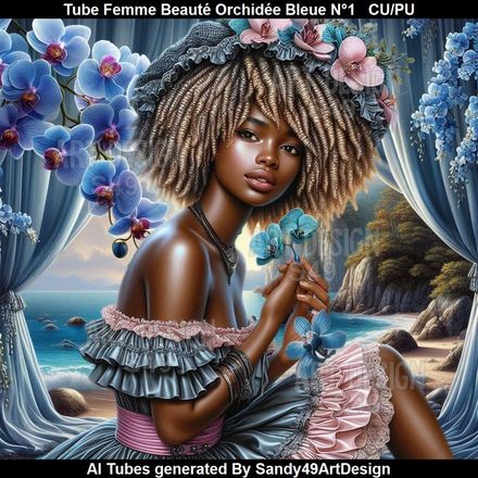 SAD - Tube Femme Beauté Orchidée Bleue N°1