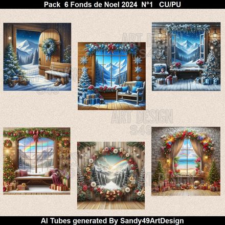 SAD - Pack 6 Fonds Noel 2024  N°1