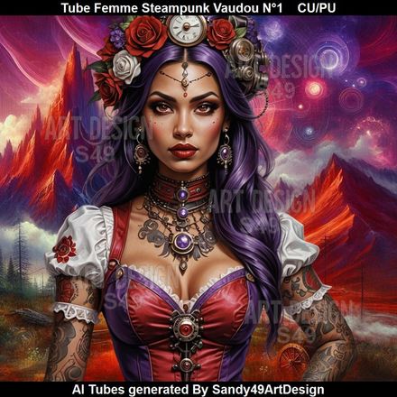 SAD - Tube Femme Steampunk Vaudou N°1