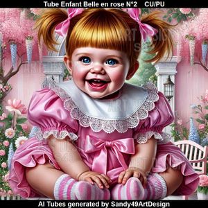 SAD - Tube Enfant Belle en rose N°2
