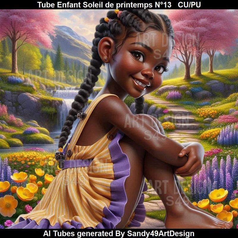 SAD - Tube Enfant Soleil de printemps N°13