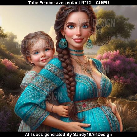 SAD - Tube Femme avec enfant N°12