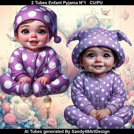 SAD - 2 Tubes Enfant Pyjama N°1