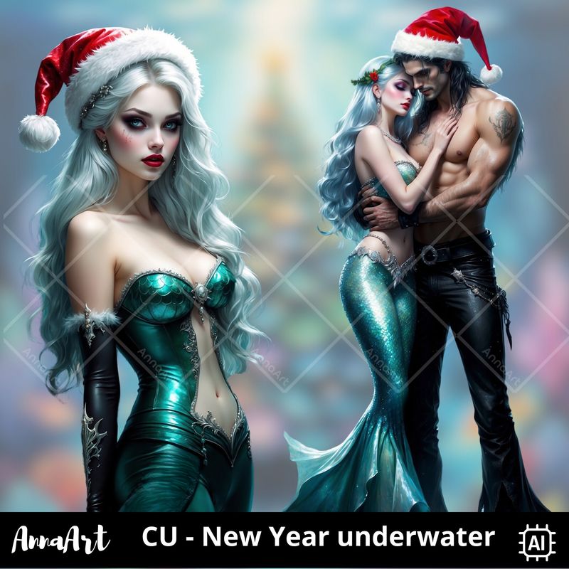 AArt New Year underwater
