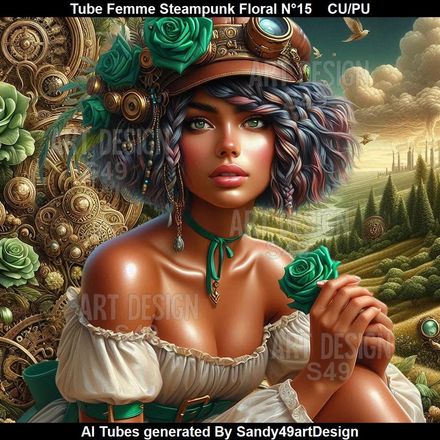 SAD - Tube Femme Steampunk Floral N°15