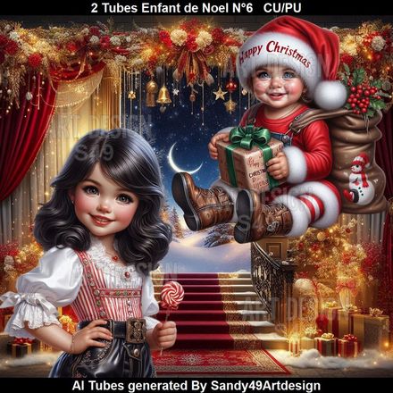SAD - 2 Tubes Enfant de Noel N°6