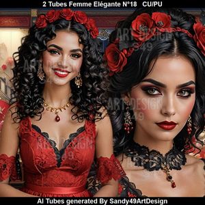 SAD - 2 Tubes Femme Elégante N°18